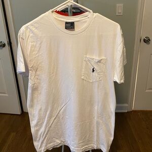 White polo tshirt with pocket